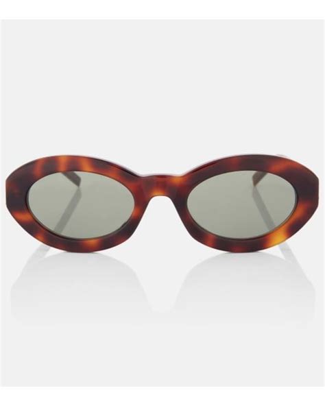 SL M136 oval sunglasses in brown 